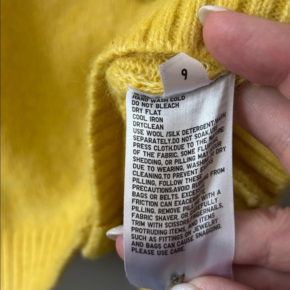 Ines De La Fressange x Uniglo Yellow Fair Isle Cardigan Sweater Size Small‎ Wool - Picture 7 of 8